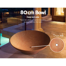 Load image into Gallery viewer, Grillz Fire Pit Bowl Cast Iron Rustic 80cm
