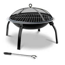 Load image into Gallery viewer, Fire Pit BBQ Charcoal Black 22&quot;
