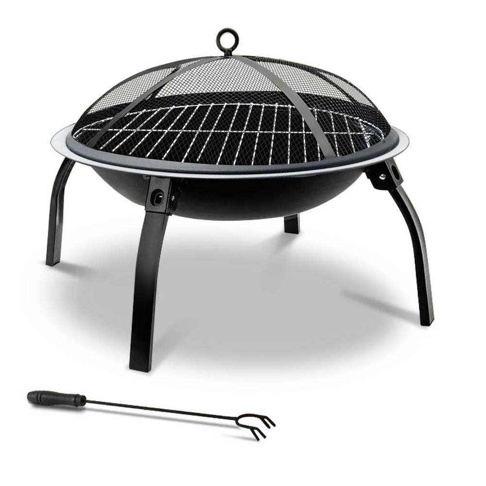 Fire Pit BBQ Charcoal Black 22