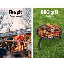 Load image into Gallery viewer, Fire Pit BBQ Charcoal Black 22&quot;
