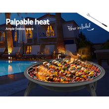 Load image into Gallery viewer, Fire Pit BBQ Charcoal Black 22&quot;
