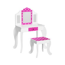 Load image into Gallery viewer, Keezi Kids Dressing Makeup Vanity Table Wooden 3 Mirror Pink
