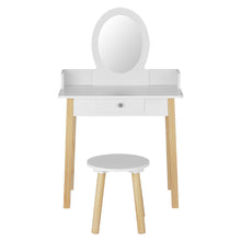 Load image into Gallery viewer, Keezi Kids Dressing Makeup Vanity Table Wooden White
