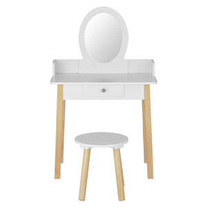 Keezi Kids Dressing Makeup Vanity Table Wooden White