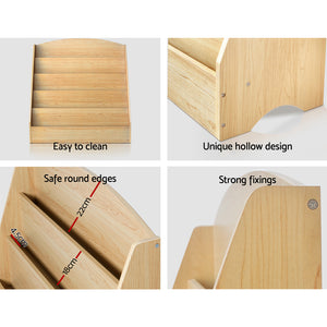 Keezi Kids Bookshelf Display Organiser Rack Wooden