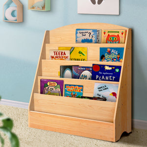 Keezi Kids Bookshelf Display Organiser Rack Wooden