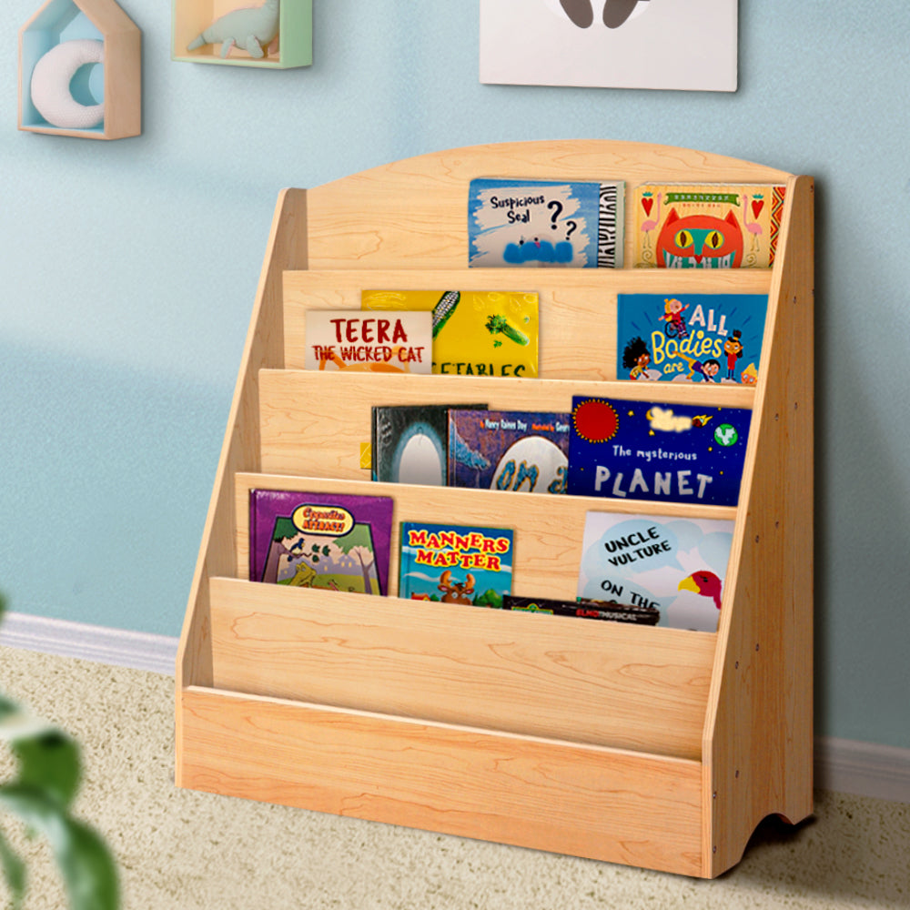 Keezi Kids Bookshelf Display Organiser Rack Wooden