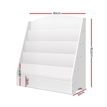 Load image into Gallery viewer, Keezi Kids Bookshelf Display Organiser Rack White
