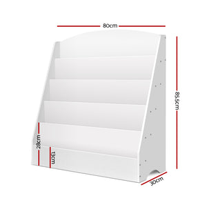 Keezi Kids Bookshelf Display Organiser Rack White