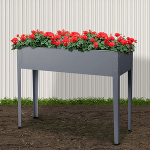 Green Fingers Garden Bed Elevated Planter Box Grey