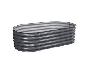 Greenfingers Oval Raised Garden Bed Galvanised Steel 160Cm