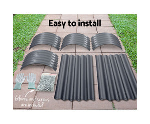 Greenfingers Oval Raised Garden Bed Galvanised Steel 160Cm