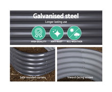 Load image into Gallery viewer, Greenfingers Oval Raised Garden Bed Galvanised Steel 160Cm

