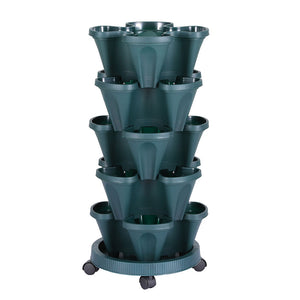 Green Fingers Garden Bed 5 Tier Vertical Garden Green