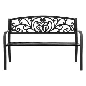 Gardeon Outdoor Garden Bench Seat Steel Classic Vintage Black