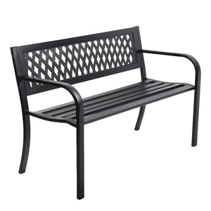 Gardeon Outdoor Garden Bench Seat Steel Black