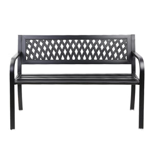 Gardeon Outdoor Garden Bench Seat Steel Black