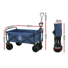 Load image into Gallery viewer, Gardeon Garden Cart Folding 120kg Trolley Camping Wagon Barrow Outdoor Beach
