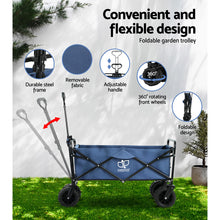 Load image into Gallery viewer, Gardeon Garden Cart Folding 120kg Trolley Camping Wagon Barrow Outdoor Beach
