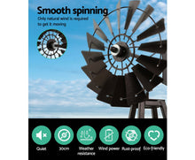 Load image into Gallery viewer, Metal Outdoor Garden Wind Mill 120cm
