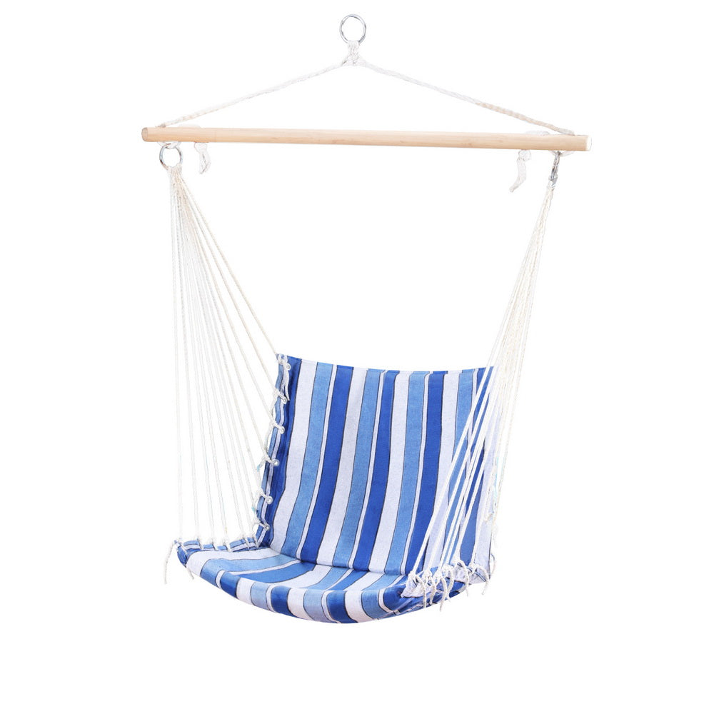 Gardeon Blue & White Hammock Swing Chair