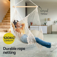 Load image into Gallery viewer, Gardeon Cream Mesh Hammock Swing Chair
