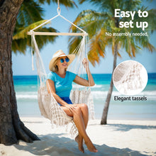 Load image into Gallery viewer, Gardeon Cream Mesh Hammock Swing Chair
