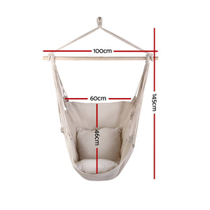 Gardeon Cream Hammock Swing Chair