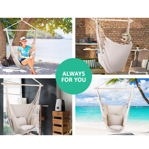 Gardeon Cream Hammock Swing Chair