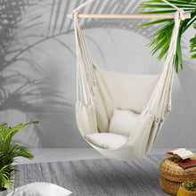 Load image into Gallery viewer, Gardeon Cream Hammock Swing Chair
