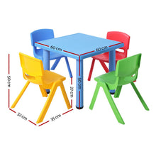 Load image into Gallery viewer, Keezi Kids 5 Piece Plastic Table and Chairs Set
