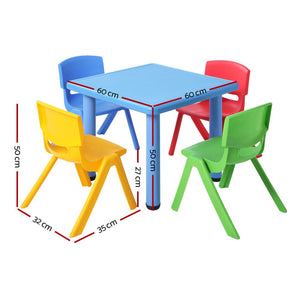 Keezi Kids 5 Piece Plastic Table and Chairs Set