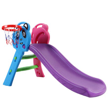 Load image into Gallery viewer, Kids Outdoor Panda Slide Set 100cm Blue &amp; Purple
