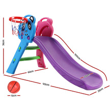 Load image into Gallery viewer, Kids Outdoor Panda Slide Set 100cm Blue &amp; Purple
