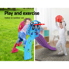 Load image into Gallery viewer, Kids Outdoor Panda Slide Set 100cm Blue &amp; Purple
