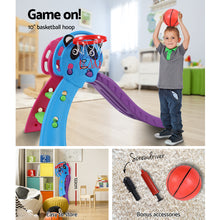 Load image into Gallery viewer, Kids Outdoor Panda Slide Set 100cm Blue &amp; Purple
