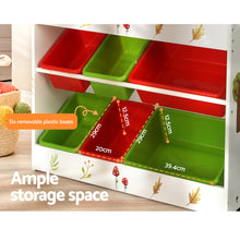 Load image into Gallery viewer, Keezi Kids Toy Box 6 Bin 3 Tier Bookshelf Organiser Rack White
