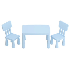 Keezi Kids Blue Plastic Table & Chairs Set