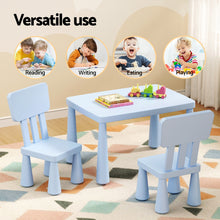 Load image into Gallery viewer, Keezi Kids Blue Plastic Table &amp; Chairs Set
