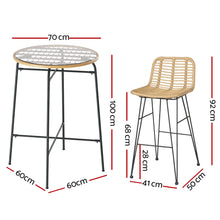 Load image into Gallery viewer, Gardeon 3-Piece Outdoor Wicker Bar Set
