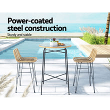 Load image into Gallery viewer, Gardeon 3-Piece Outdoor Wicker Bar Set

