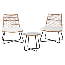 Load image into Gallery viewer, Gardeon 3PC Outdoor Bistro Wicker Setting Brown
