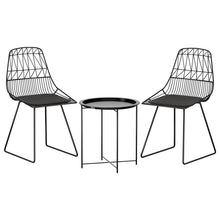 Load image into Gallery viewer, Gardeon 3PC Outdoor Patio Bistro Set Black
