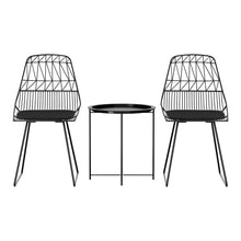 Load image into Gallery viewer, Gardeon 3PC Outdoor Patio Bistro Set Black
