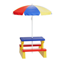 Load image into Gallery viewer, Keezi Kids Outdoor Table and Chairs Umbrella Picnic Bench Set
