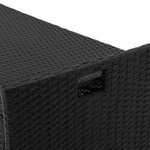 Gardeon Outdoor Storage Bench Box Wicker Black