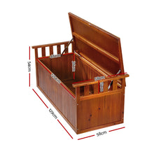 Load image into Gallery viewer, Gardeon Outdoor Storage Bench Box 129cm Wooden XL Natural
