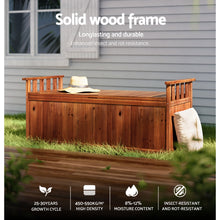 Load image into Gallery viewer, Gardeon Outdoor Storage Bench Box 129cm Wooden XL Natural
