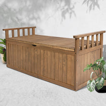 Load image into Gallery viewer, Gardeon Outdoor Storage Bench Box 129cm Wooden XL Natural
