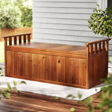 Load image into Gallery viewer, Gardeon Outdoor Storage Bench Box 129cm Wooden XL Natural
